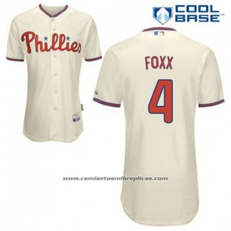 Camiseta Beisbol Hombre Philadelphia Phillies Jimmy Foxx 4 Crema Alterno Cool Base