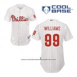 Camiseta Beisbol Hombre Philadelphia Phillies Mitch Williams 99 Blanco Primera Cool Base