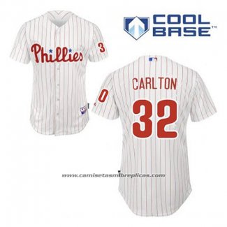 Camiseta Beisbol Hombre Philadelphia Phillies Steve Carlton 32 Blanco Primera Cool Base