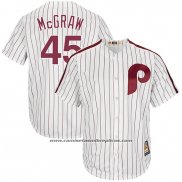Camiseta Beisbol Hombre Philadelphia Phillies Tug Mcgraw Blanco Maroon Cooperstown Collection