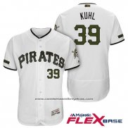 Camiseta Beisbol Hombre Pittsburgh Pirates Chad Kuhl Blanco 2018 Primera Alterno Flex Base