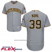 Camiseta Beisbol Hombre Pittsburgh Pirates Chad Kuhl Gris Flex Base Autentico Collection