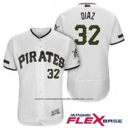 Camiseta Beisbol Hombre Pittsburgh Pirates Elias Diaz Blanco 2018 Primera Alterno Flex Base
