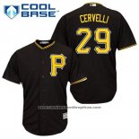 Camiseta Beisbol Hombre Pittsburgh Pirates Francisco Cervelli 29 Negro Alterno Cool Base