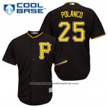 Camiseta Beisbol Hombre Pittsburgh Pirates Gregory Polanco 25 Negro Alterno Cool Base