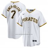 Camiseta Beisbol Hombre Pittsburgh Pirates Isiah Kiner Falefa Primera Replica Blanco