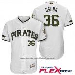 Camiseta Beisbol Hombre Pittsburgh Pirates Jose Osuna Blanco 2018 Primera Alterno Flex Base