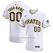 Camiseta Beisbol Hombre Pittsburgh Pirates Primera Elite Personalizada Blanco