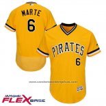 Camiseta Beisbol Hombre Pittsburgh Pirates Starling Marte Autentico Collection Oro Flex Base