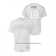 Camiseta Beisbol Hombre San Diego Padres Austin Hedges 2019 Players Weekend Autentico Blanco