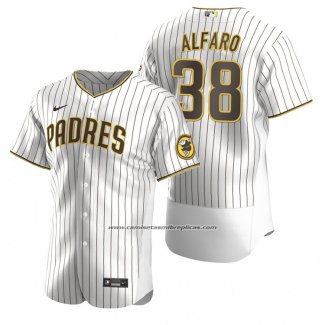 Camiseta Beisbol Hombre San Diego Padres Jorge Alfaro Blanco Autentico Alterno Marron