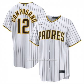 Camiseta Beisbol Hombre San Diego Padres Luis Campusano Primera Replica Blanco