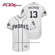 Camiseta Beisbol Hombre San Diego Padres Manny Machado Flex Base 50th Aniversario Primera Blanco