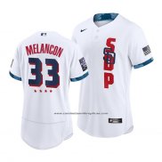 Camiseta Beisbol Hombre San Diego Padres Mark Melancon 2021 All Star Autentico Blanco