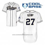 Camiseta Beisbol Hombre San Diego Padres Matt Kemp 27 Blanco Primera Cool Base