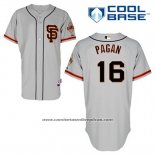 Camiseta Beisbol Hombre San Francisco Giants Angel Pagan 16 Gris Alterno Cool Base