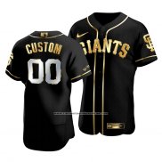 Camiseta Beisbol Hombre San Francisco Giants Personalizada Golden Edition Autentico Negro