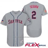 Camiseta Beisbol Hombre Seattle Mariners 2017 Estrellas y Rayas Jean Segura Gris Flex Base