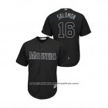 Camiseta Beisbol Hombre Seattle Mariners Domingo Santana 2019 Players Weekend Replica Negro