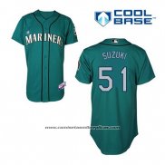 Camiseta Beisbol Hombre Seattle Mariners Ichiro Suzuki 51 Verde Alterno Cool Base