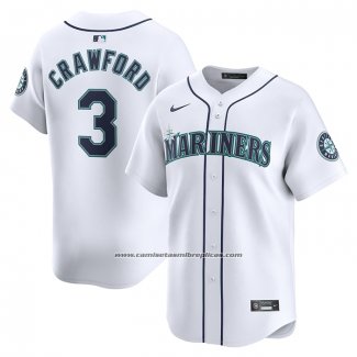 Camiseta Beisbol Hombre Seattle Mariners J.P. Crawford Primera Limited Blanco