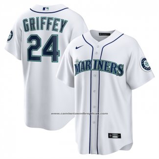Camiseta Beisbol Hombre Seattle Mariners Ken Griffey Jr Primera Replica Blanco