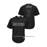 Camiseta Beisbol Hombre Seattle Mariners Marco Gonzales 2019 Players Weekend Replica Negro