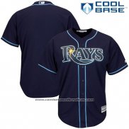 Camiseta Beisbol Hombre Tampa Bay Rays Azul Cool Base