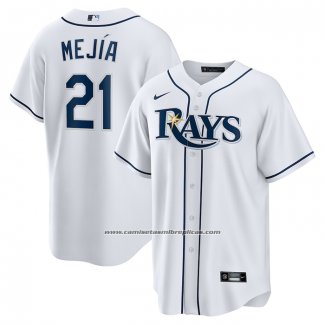 Camiseta Beisbol Hombre Tampa Bay Rays Francisco Mejia Primera Replica Blanco