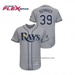 Camiseta Beisbol Hombre Tampa Bay Rays Kevin Kiermaier 150th Aniversario Patch Autentico Flex Base Gris