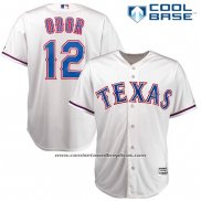 Camiseta Beisbol Hombre Texas Rangers 12 Rougned Odor Blanco Cool Base