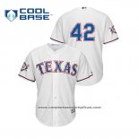 Camiseta Beisbol Hombre Texas Rangers 2019 Jackie Robinson Day Cool Base Blanco