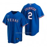 Camiseta Beisbol Hombre Texas Rangers Charlie Culberson Replica Alterno Azul