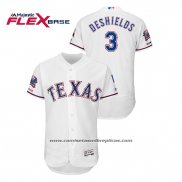 Camiseta Beisbol Hombre Texas Rangers Delino Deshields Blanco