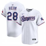 Camiseta Beisbol Hombre Texas Rangers Jonah Heim Alterno Limited Blanco