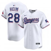 Camiseta Beisbol Hombre Texas Rangers Jonah Heim Alterno Limited Blanco