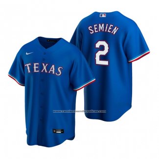 Camiseta Beisbol Hombre Texas Rangers Marcus Semien Alterno Replica Azul