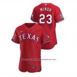 Camiseta Beisbol Hombre Texas Rangers Mike Minor Autentico 2020 Alterno Rojo