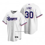 Camiseta Beisbol Hombre Texas Rangers Nathaniel Lowe Replica Primera Blanco