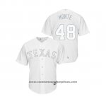 Camiseta Beisbol Hombre Texas Rangers Rafael Montero 2019 Players Weekend Replica Blanco