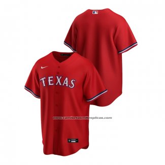 Camiseta Beisbol Hombre Texas Rangers Replica 2020 Alterno Rojo