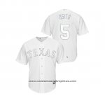 Camiseta Beisbol Hombre Texas Rangers Willie Calhoun 2019 Players Weekend Replica Blanco