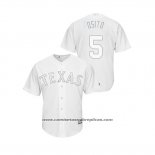 Camiseta Beisbol Hombre Texas Rangers Willie Calhoun 2019 Players Weekend Replica Blanco