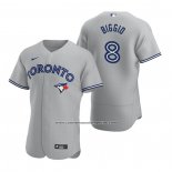 Camiseta Beisbol Hombre Toronto Blue Jays Cavan Biggio Autentico 2020 Road Gris