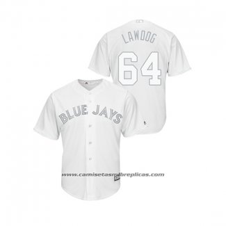 Camiseta Beisbol Hombre Toronto Blue Jays Derek Law 2019 Players Weekend Replica Blanco