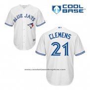 Camiseta Beisbol Hombre Toronto Blue Jays Roger Clemens 21 Blanco Primera Cool Base