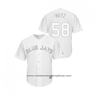 Camiseta Beisbol Hombre Toronto Blue Jays Tim Mayza 2019 Players Weekend Replica Blanco