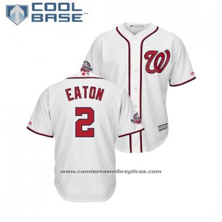 Camiseta Beisbol Hombre Washington Nationals Adam Eaton 2018 All Star Cool Base Blanco