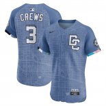 Camiseta Beisbol Hombre Washington Nationals Dylan Crews City Connect Elite Azul