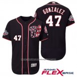 Camiseta Beisbol Hombre Washington Nationals Gio Gonzalez Azul 2018 All Star Flex Base